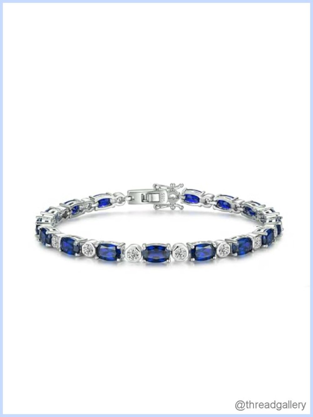 S925 Sterling Silver Birthstone Tennis Bracelet for Women, 7.2 Inch